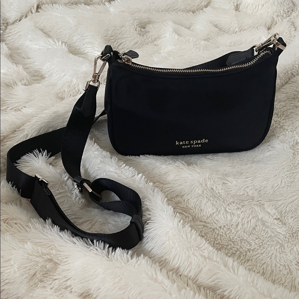 Kate Spade New York Nylon Black Crossbody Bag